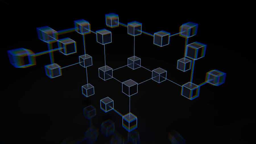 Formas geométricas abstratas em gradiente representando dados organizados